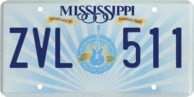 MS license plate ZVL511
