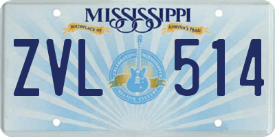 MS license plate ZVL514
