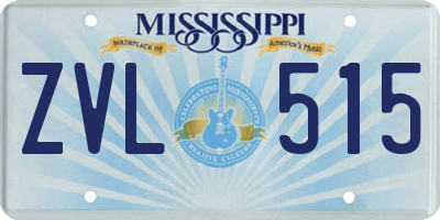 MS license plate ZVL515