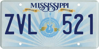 MS license plate ZVL521