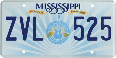 MS license plate ZVL525