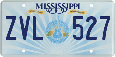 MS license plate ZVL527