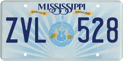 MS license plate ZVL528