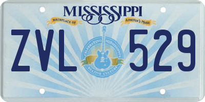 MS license plate ZVL529