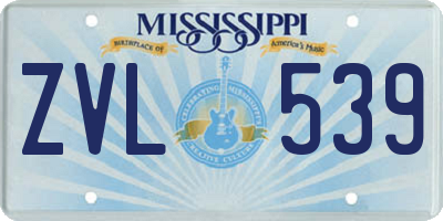 MS license plate ZVL539