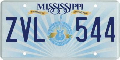 MS license plate ZVL544