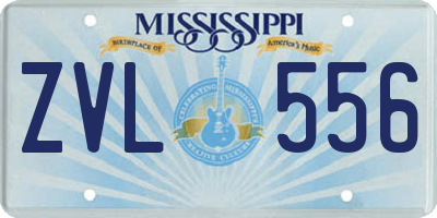 MS license plate ZVL556
