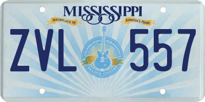 MS license plate ZVL557