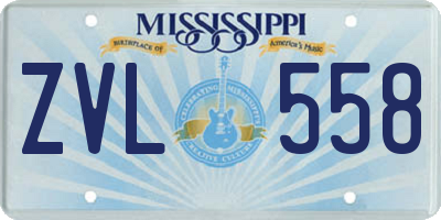 MS license plate ZVL558