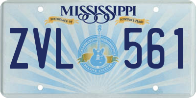 MS license plate ZVL561