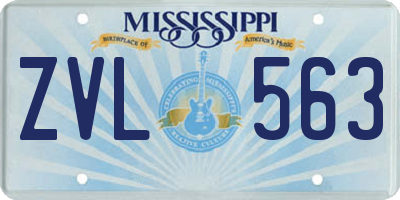 MS license plate ZVL563
