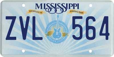 MS license plate ZVL564