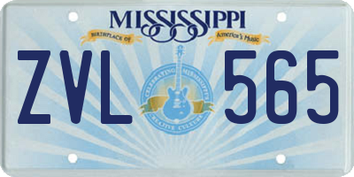 MS license plate ZVL565