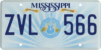 MS license plate ZVL566