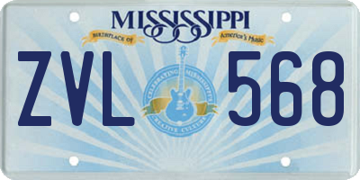 MS license plate ZVL568