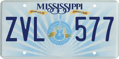 MS license plate ZVL577