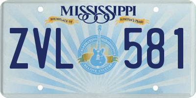 MS license plate ZVL581
