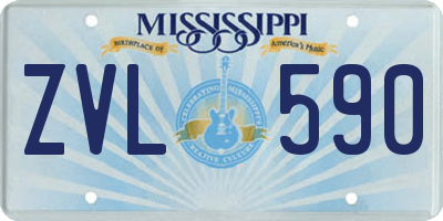 MS license plate ZVL590