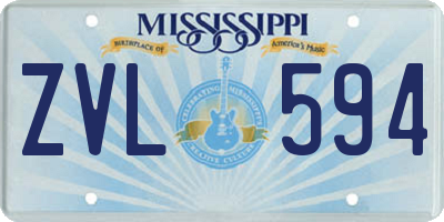 MS license plate ZVL594