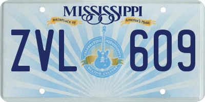 MS license plate ZVL609