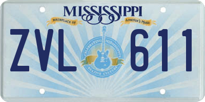MS license plate ZVL611