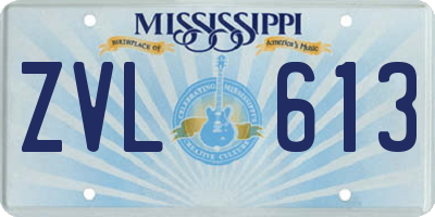 MS license plate ZVL613