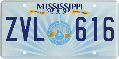 MS license plate ZVL616