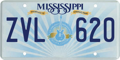 MS license plate ZVL620