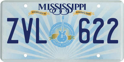 MS license plate ZVL622
