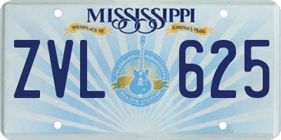 MS license plate ZVL625