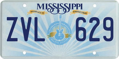 MS license plate ZVL629