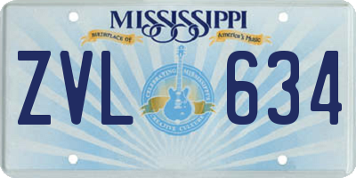 MS license plate ZVL634