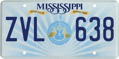 MS license plate ZVL638