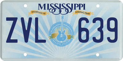 MS license plate ZVL639