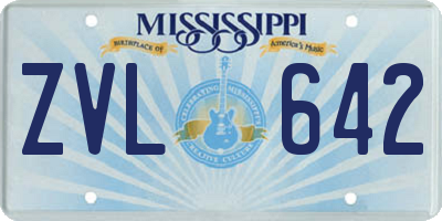 MS license plate ZVL642
