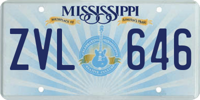 MS license plate ZVL646