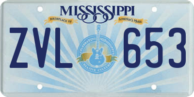 MS license plate ZVL653