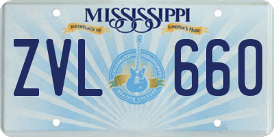 MS license plate ZVL660