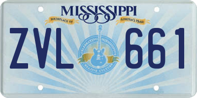 MS license plate ZVL661