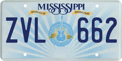 MS license plate ZVL662