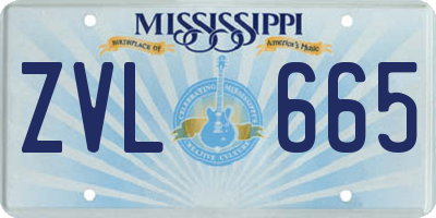 MS license plate ZVL665