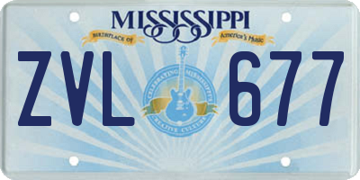 MS license plate ZVL677