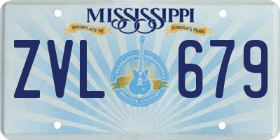 MS license plate ZVL679