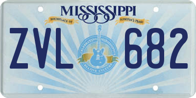MS license plate ZVL682