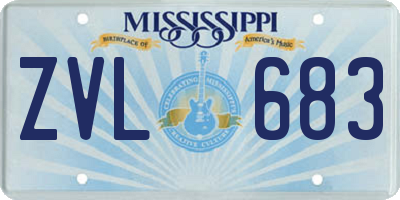 MS license plate ZVL683