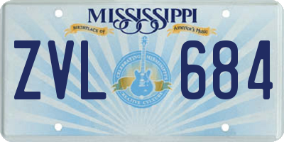 MS license plate ZVL684