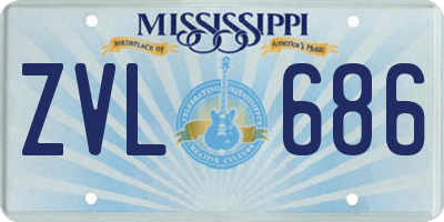 MS license plate ZVL686