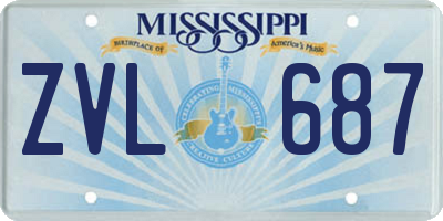 MS license plate ZVL687