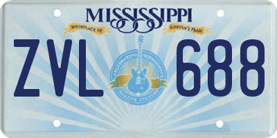 MS license plate ZVL688