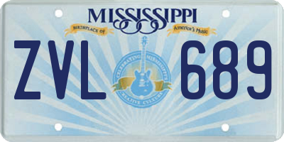 MS license plate ZVL689